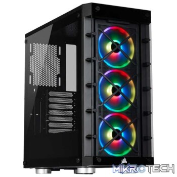 Corsair iCUE 465X RGB Tempered Glass Mid Tower ATX Case  Black